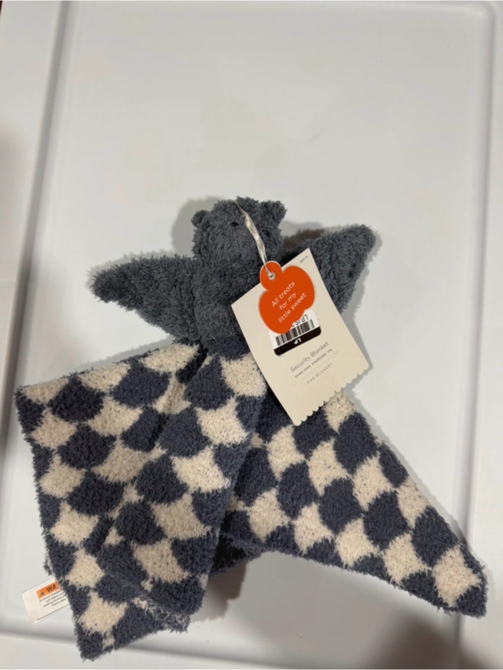 cloud island Gray & Cream Star Security Blanket